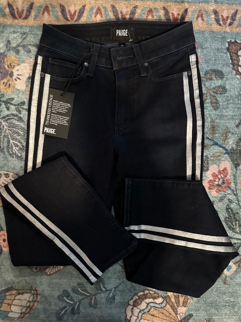 NWT Paige Hoxton Ankle Peg High Rise Ankle Skinny Jeans size 0 24waist